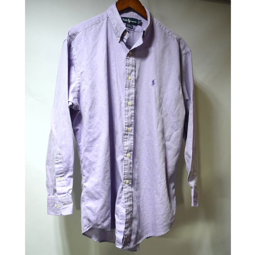 Ralph Lauren Yarmouth Men’s Lavender Purple Oxford Button Down Shirt 16.5 34/35